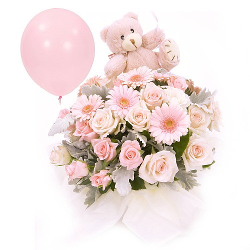 Best ideas about Newborn Baby Flower
. Save or Pin Baby Bouquet with Balloon and Soft Toy Now.