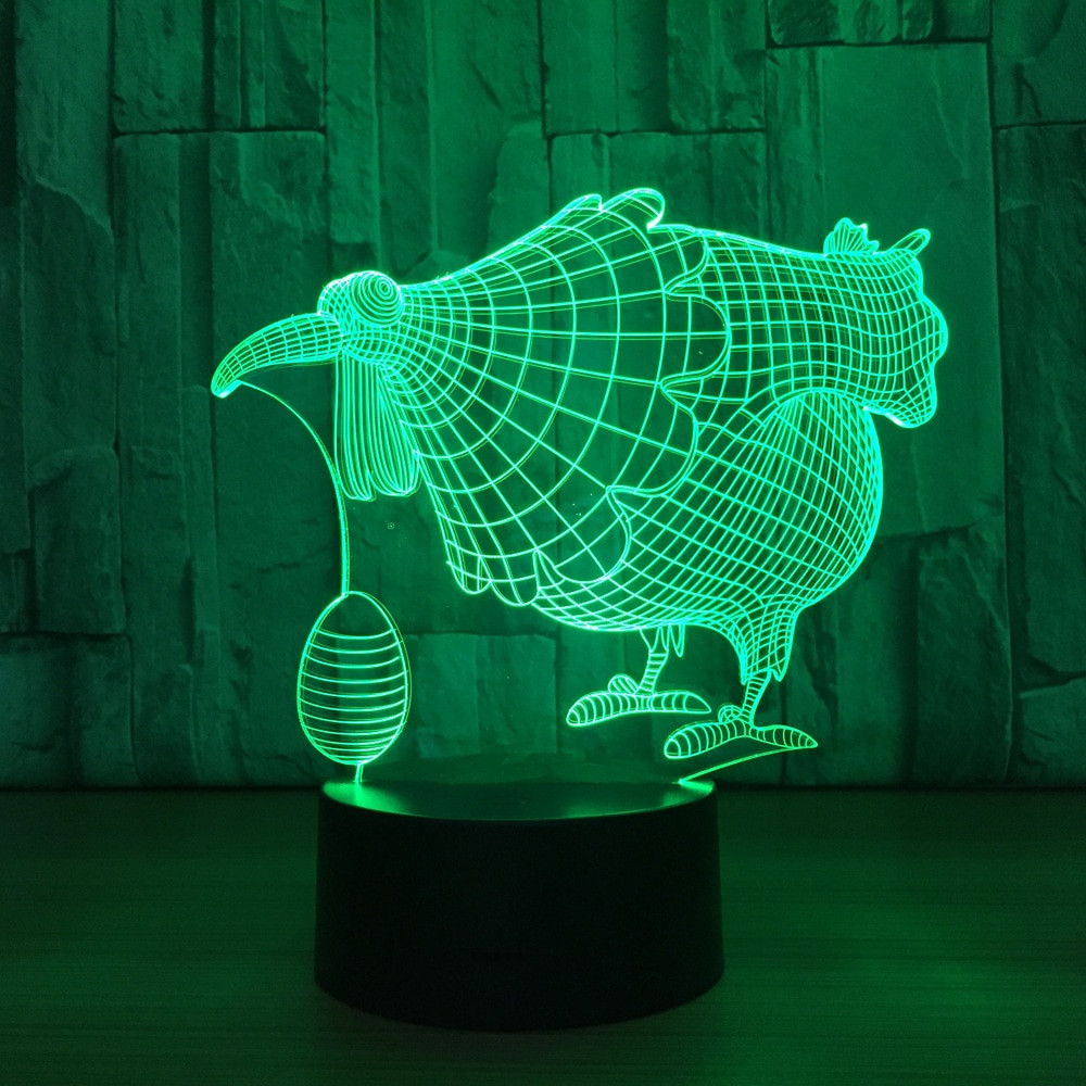 Best ideas about Night Lights And Ambient Lighting
. Save or Pin chinken 3D night light 7 color led lights decorative Now.