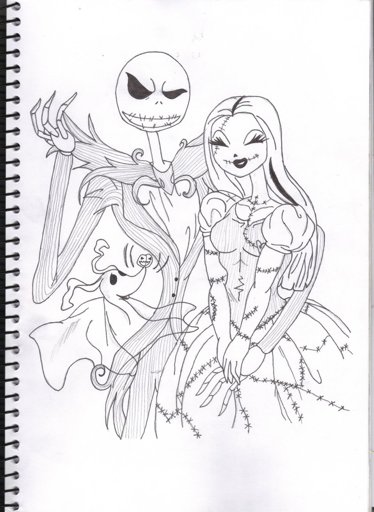 Best ideas about Nightmare Before Christmas Coloring Pages For Adults
. Save or Pin Gee Artistry Jack & Sally Coloring pages Now.