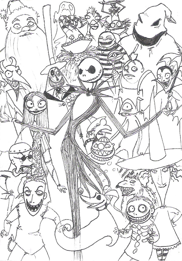 Best ideas about Nightmare Before Christmas Coloring Pages For Adults
. Save or Pin Nightmare Before Christmas by hirokiro on DeviantArt Now.