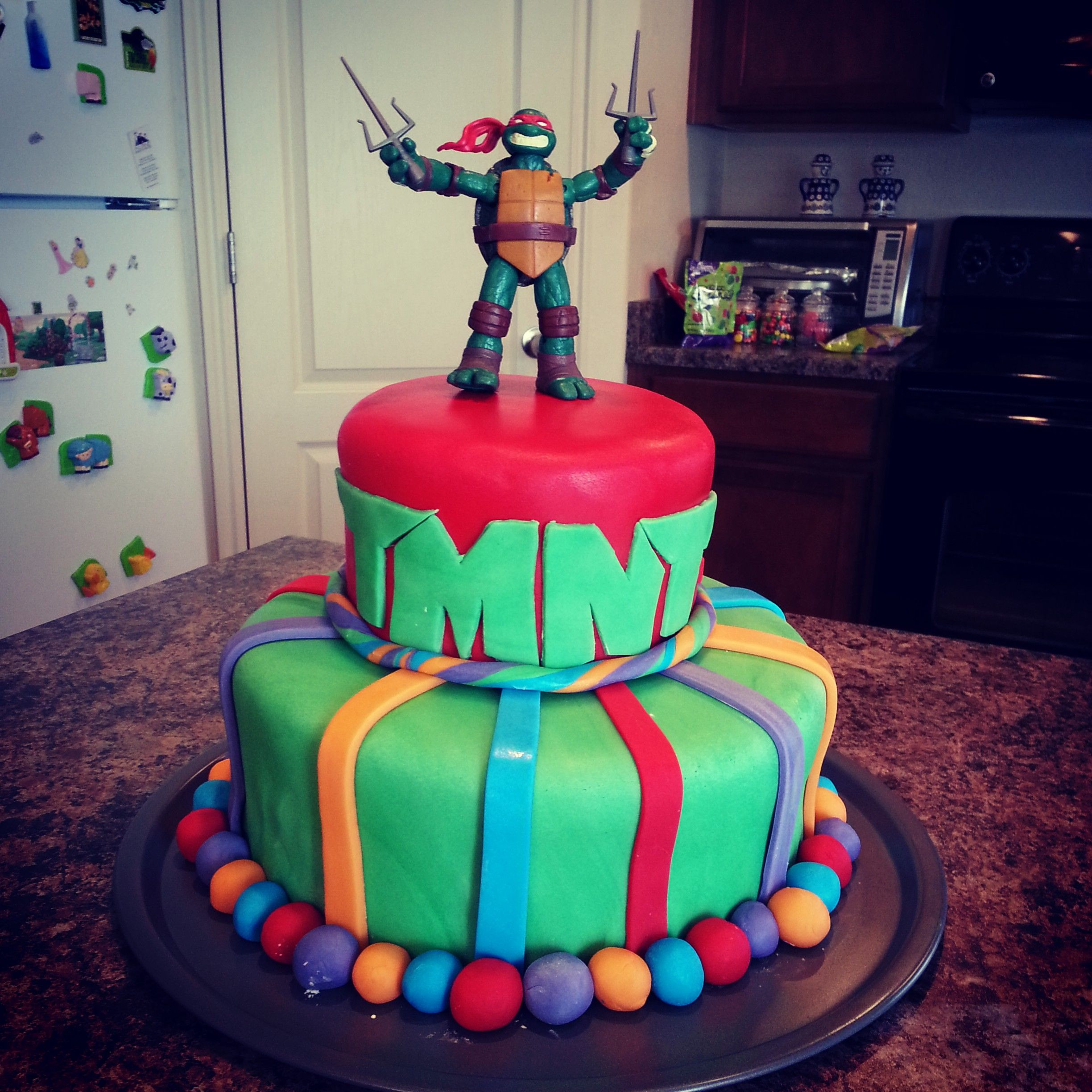 Best ideas about Ninja Turtle Birthday Cake
. Save or Pin Teenage Mutant Ninja Turtle Birthday Cake fondant Now.