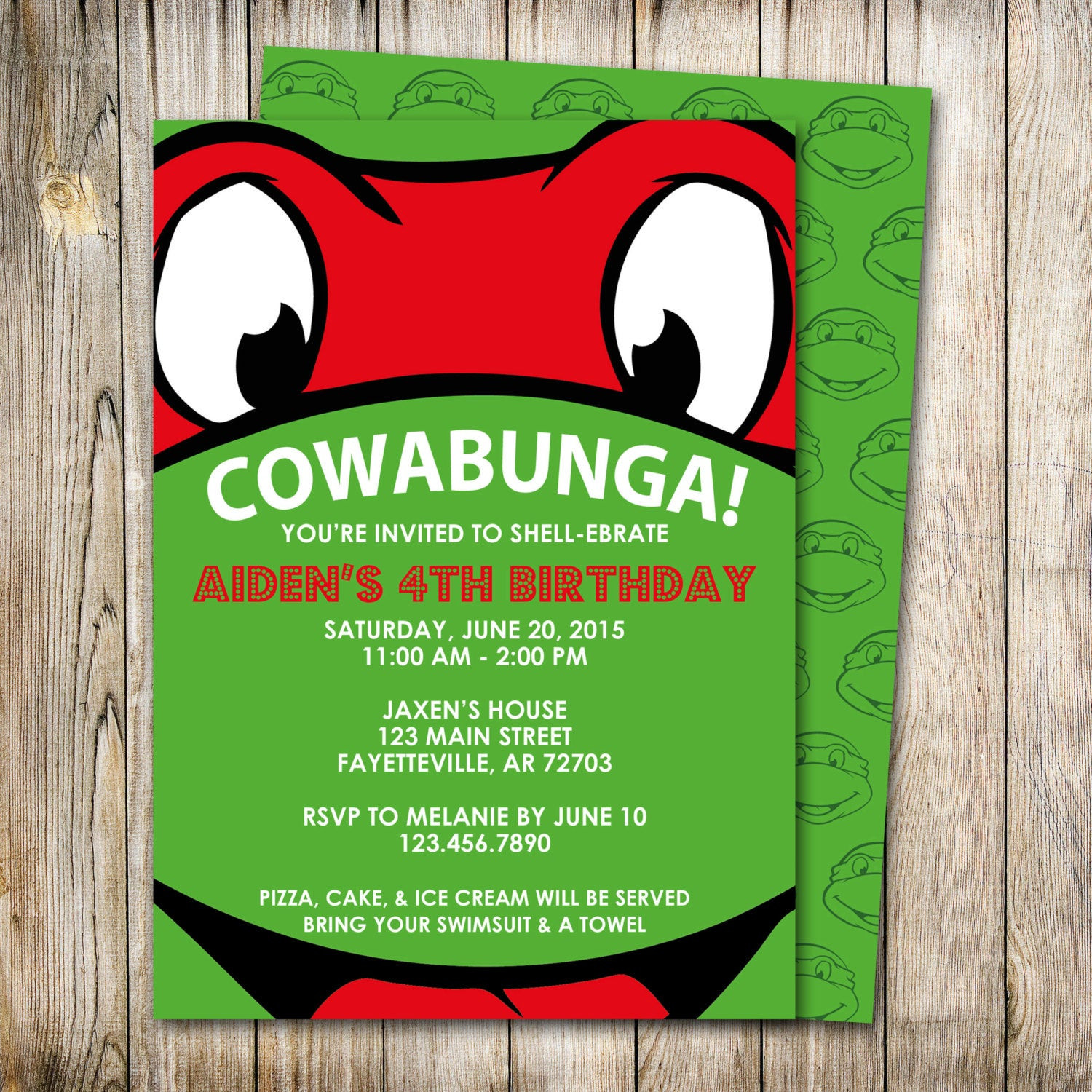 Best ideas about Ninja Turtle Birthday Invitations
. Save or Pin Ninja Turtles Birthday Invitation Raphael Invitation TMNT Now.