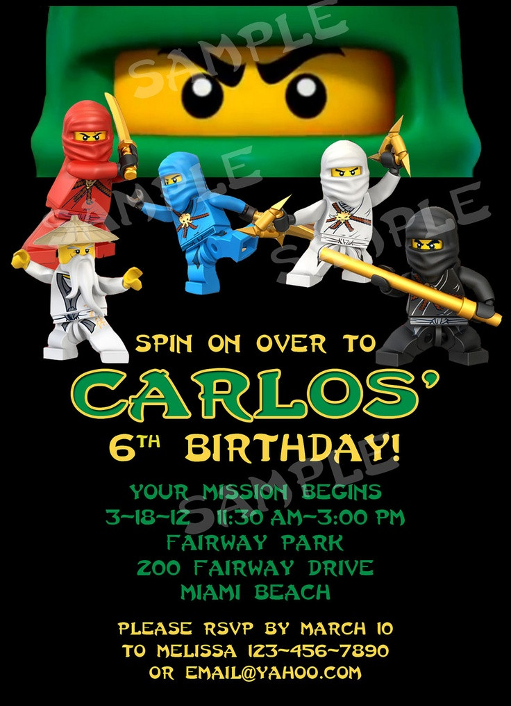 Best ideas about Ninjago Birthday Invitations
. Save or Pin 21 best images about Ninjago on Pinterest Now.