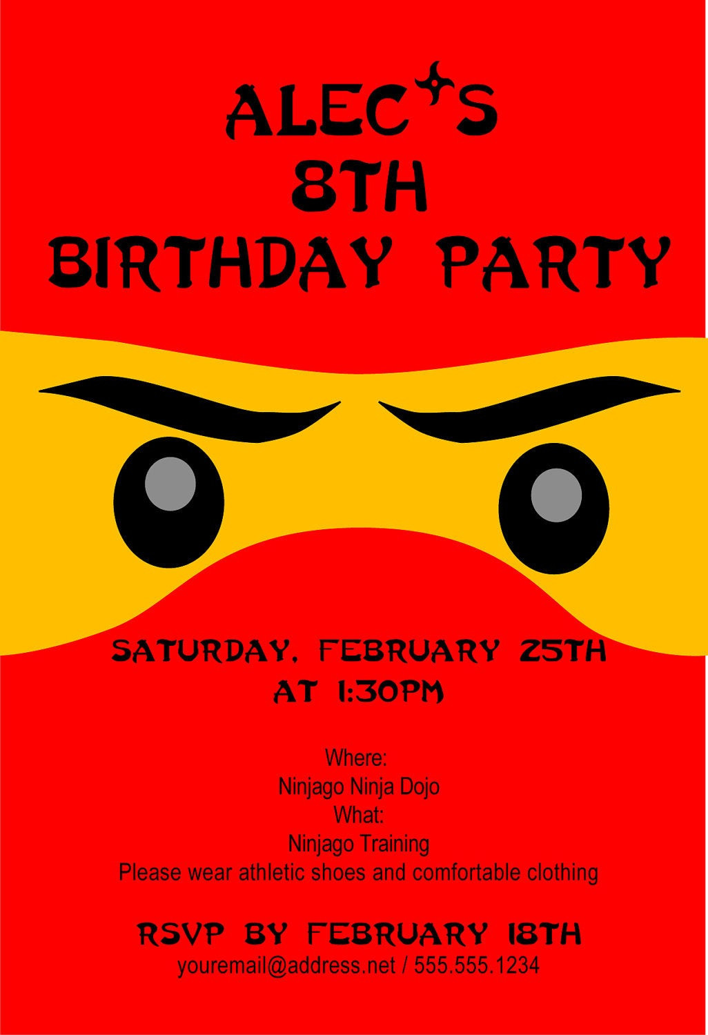 Best ideas about Ninjago Birthday Invitations
. Save or Pin Ninjago Birthday Invitation Personalized Invitation Now.