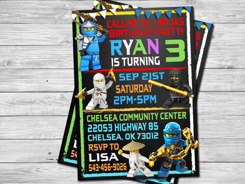 Best ideas about Ninjago Birthday Invitations
. Save or Pin Lego Ninjago Birthday Party Invitation Digital by Now.