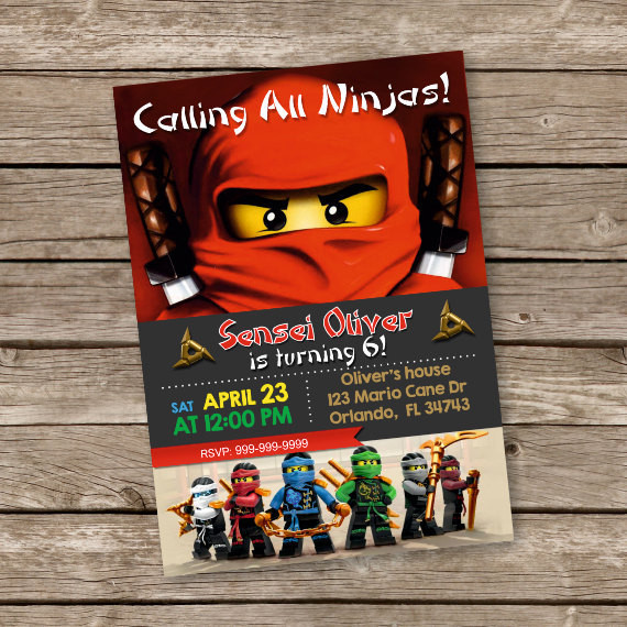 Best ideas about Ninjago Birthday Invitations
. Save or Pin Ninjago Birthday Invitation Lego Ninjago Digital Invites Now.