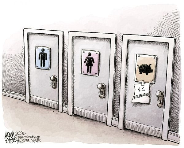 Best ideas about North Carolina Bathroom Bill
. Save or Pin NC Bathroom Bill 04 02 2016 Cartoon by Adam Zyglis Now.