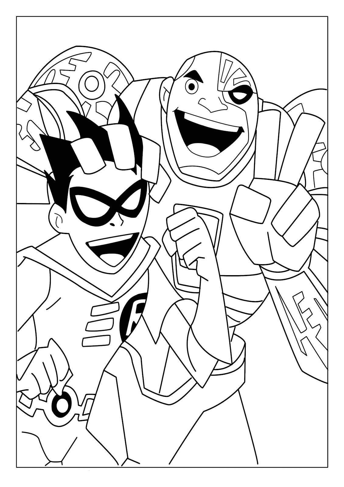 Best ideas about O Coloring Pages For Teens
. Save or Pin Desenho de Robin e Cyborg para colorir Tudodesenhos Now.