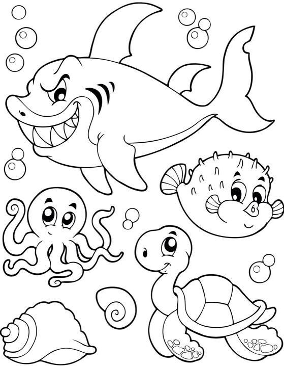 Best ideas about Ocean Animal Coloring Sheets For Kids
. Save or Pin Pin by FOSTERGINGER on COLORING BOOK FISH SEA LIFE Now.