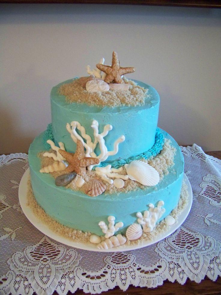 Best ideas about Ocean Birthday Cake
. Save or Pin Gumpaste seashells royal icing coral and brown sugar Now.