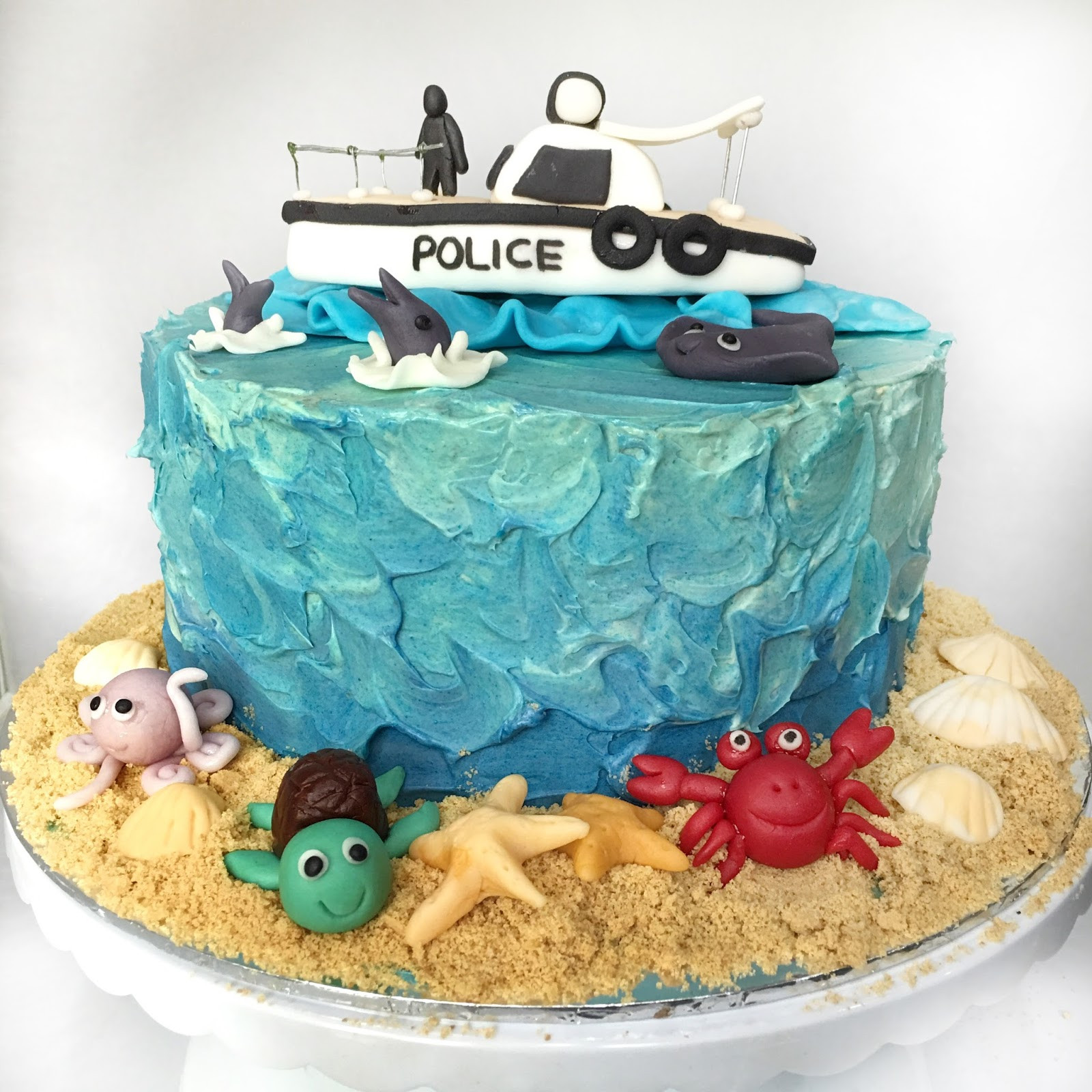 Best ideas about Ocean Birthday Cake
. Save or Pin Blue Ombre Ocean theme Wave Cake Sherbakes Now.