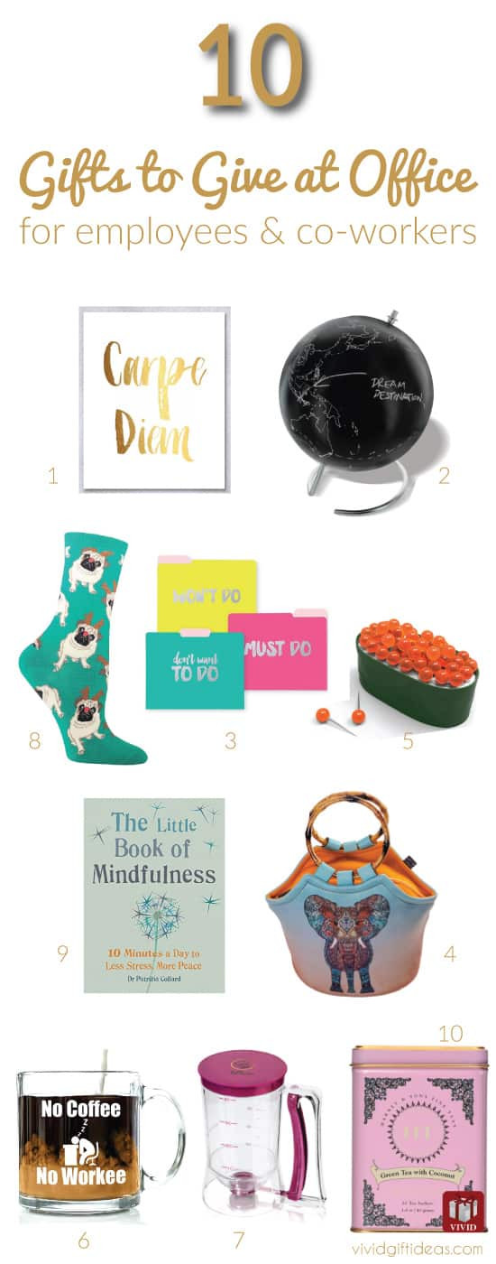 Best ideas about Office Gift Ideas
. Save or Pin Top 10 Christmas Gifts for fice Staff and Coworkers Now.