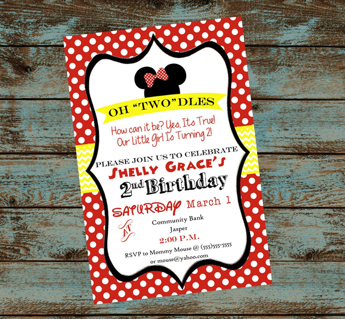 Best ideas about Oh Twodles Birthday Invitations
. Save or Pin Oh Toodles Minnie Mouse 2nd Birthday Party Invitation Now.