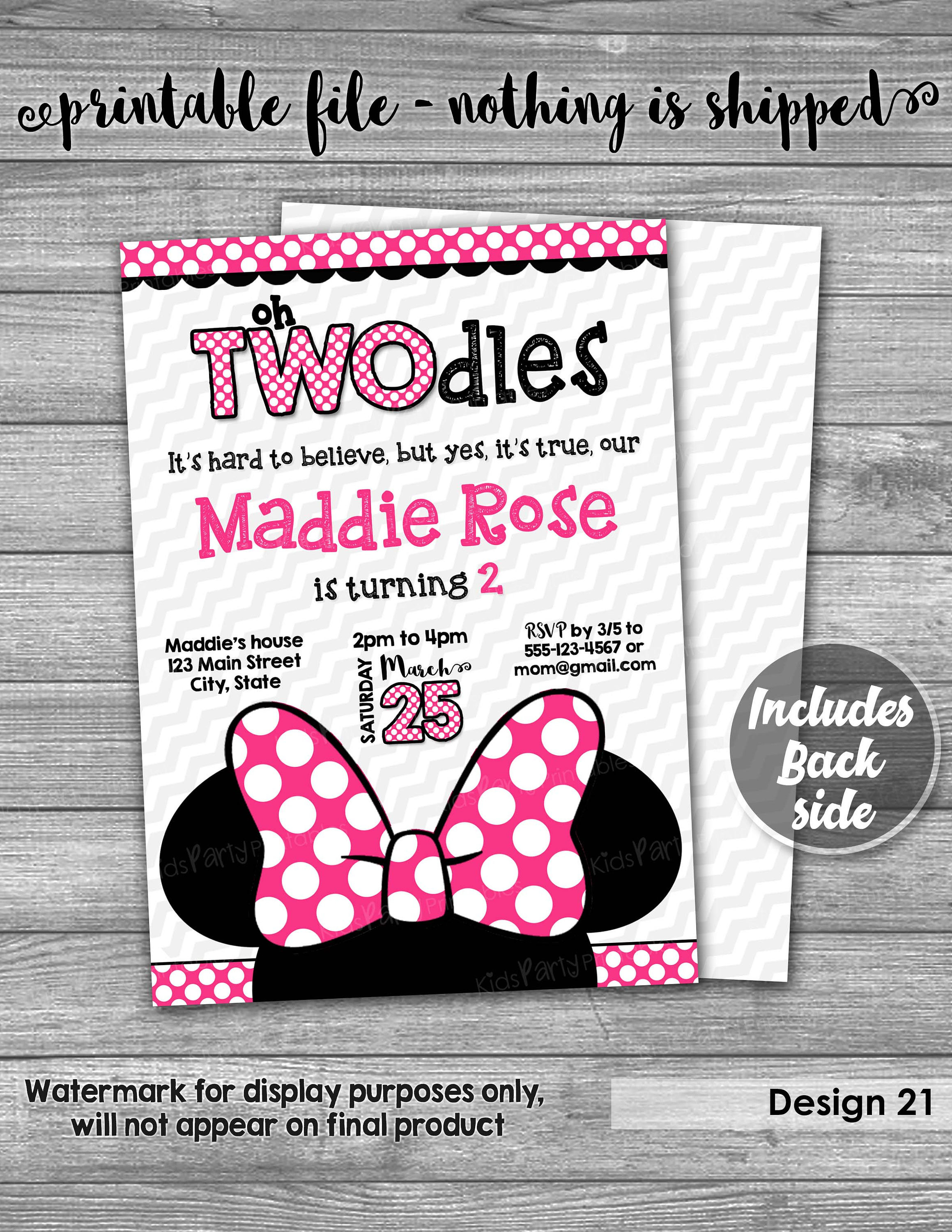 Best ideas about Oh Twodles Birthday Invitations
. Save or Pin Oh Twodles Invitation PRINTABLE Minnie Mouse Invitation Oh Now.