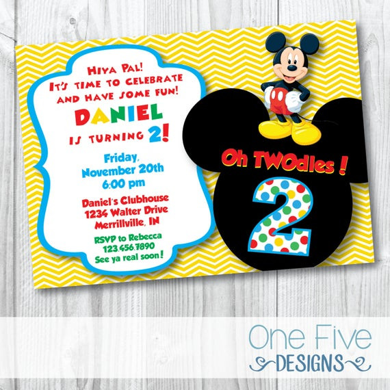 Best ideas about Oh Twodles Birthday Invitations
. Save or Pin Mickey Mouse "Oh TWOdles" Birthday Party Invitation Now.