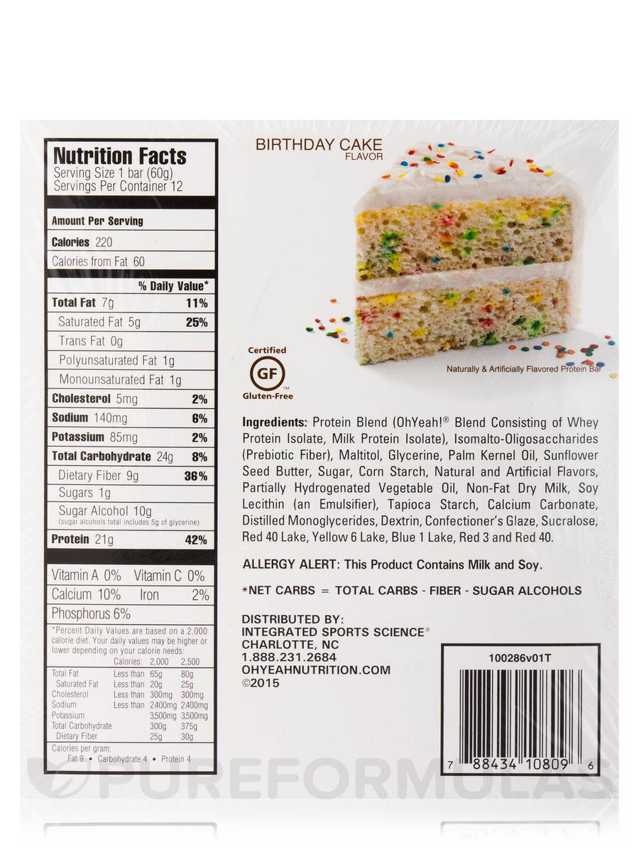 Best ideas about One Birthday Cake Protein Bar
. Save or Pin Oh Yeah e Bar Birthday Cake Flavor Box of 12 Bars 2 Now.