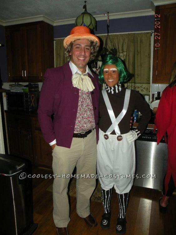 Best ideas about Oompa Loompa Costume DIY
. Save or Pin Great Homemade Halloween Couples Costume Willy Wonka and Now.
