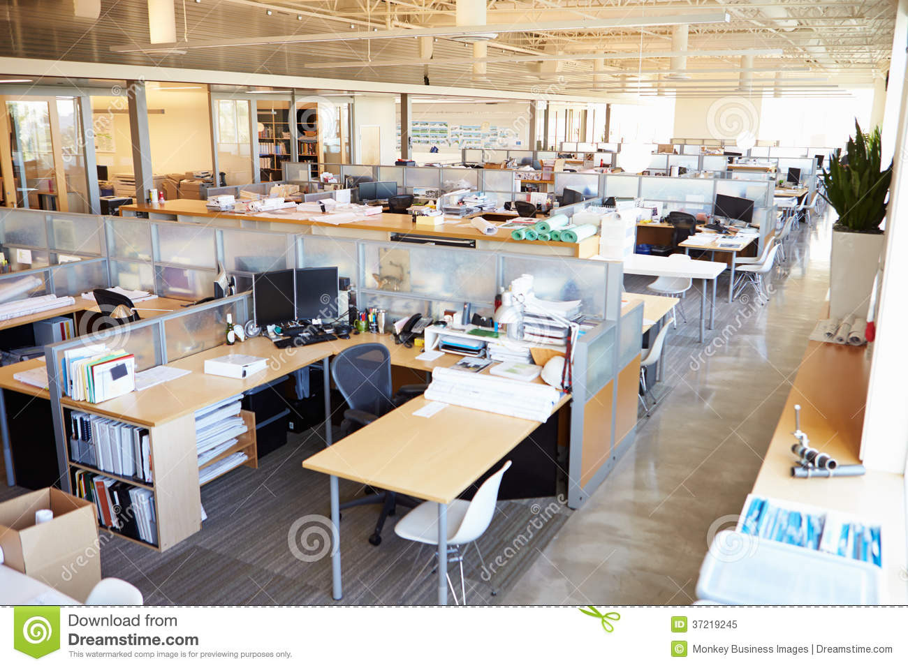 Best ideas about Open Office Landscape
. Save or Pin Empty Modern Open Plan fice Royalty Free Stock Now.