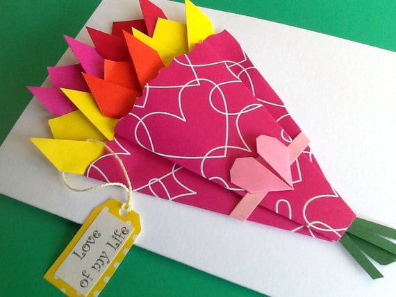 Best ideas about Origami Birthday Card
. Save or Pin Origami Flower Card Bouquet Success Birthday Card for Her Now.