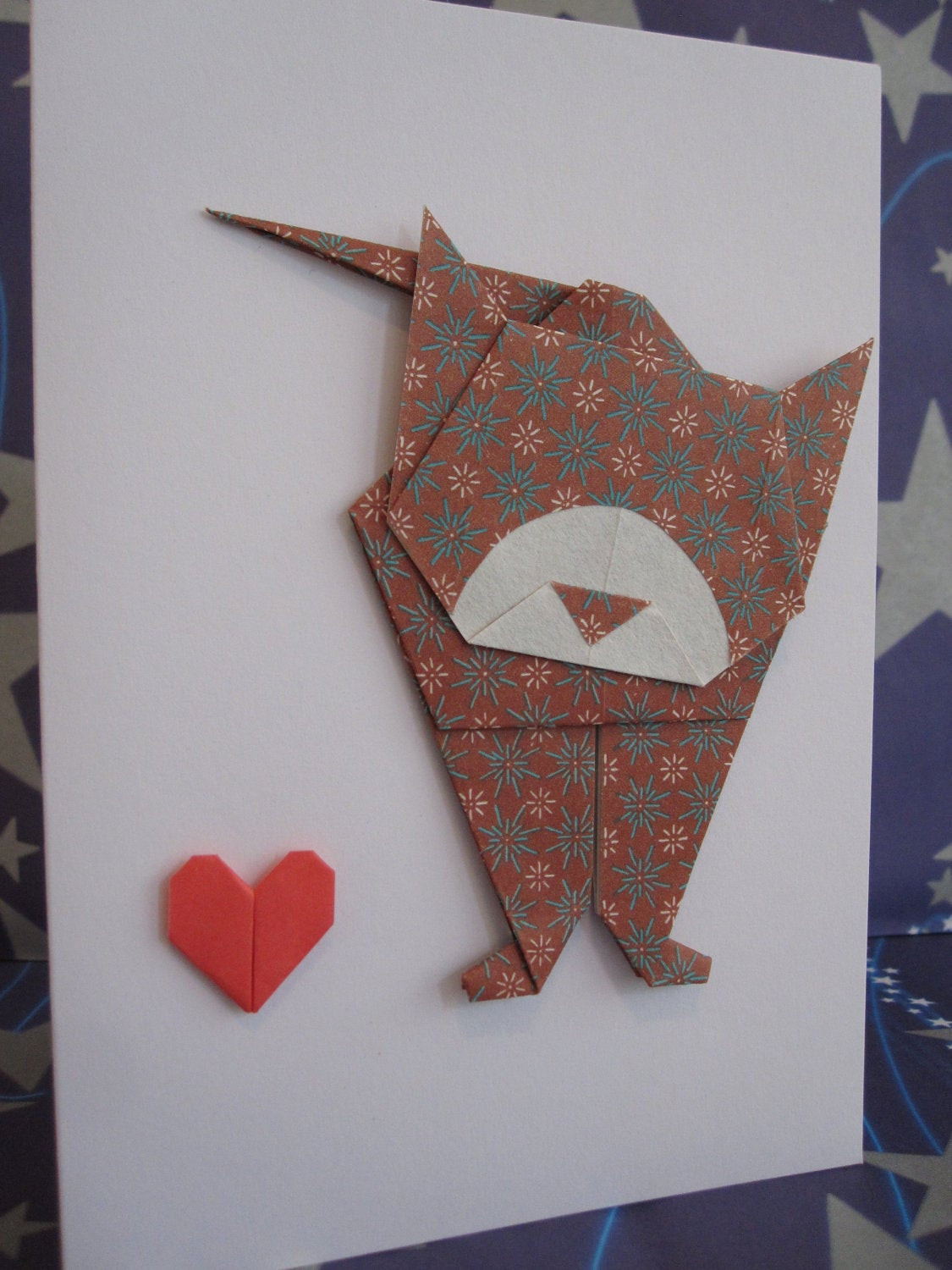Best ideas about Origami Birthday Card
. Save or Pin Handmade Origami Cat Birthday Occasion Greeting Card Now.