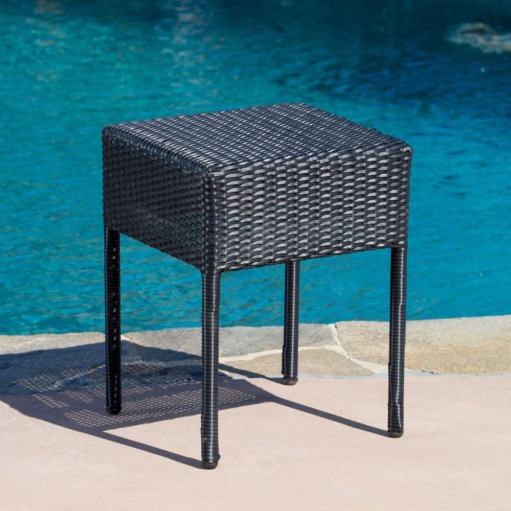 Best ideas about Outdoor Accent Tables
. Save or Pin Outdoor Patio Furniture Black PE Wicker Accent Side Table Now.