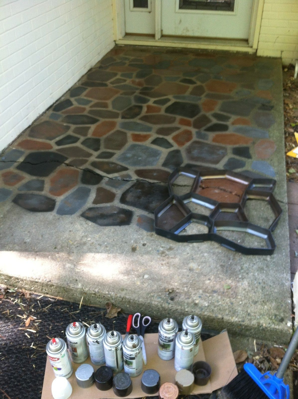 Best ideas about Outdoor Concrete Paint
. Save or Pin The Smart Momma Spray Painted Faux Stones on Concrete Now.