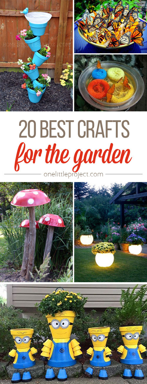 Best ideas about Outdoor Craft Ideas
. Save or Pin 20 Best Crafts for the Garden e Little Project Now.