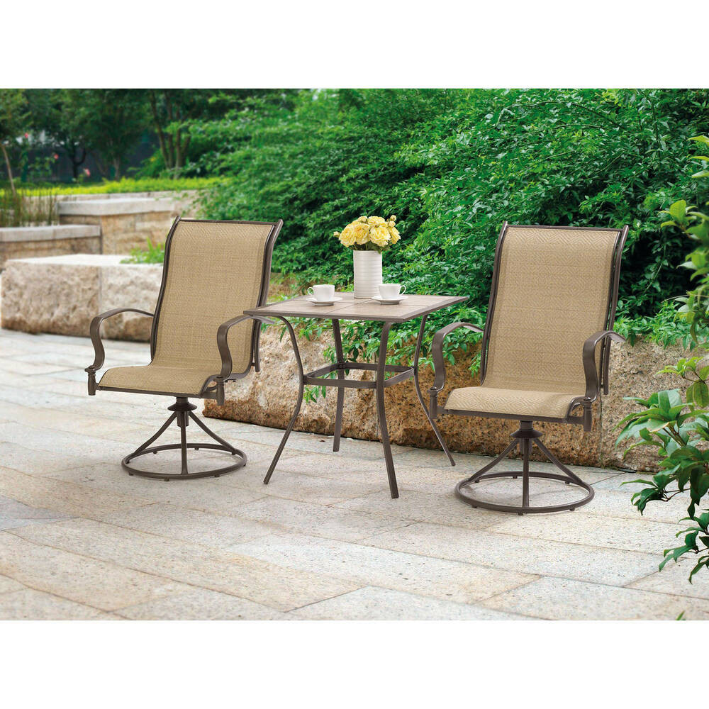 Best ideas about Outdoor Patio Chairs
. Save or Pin Outdoor 3 Piece Bistro Set Swivel Chairs Table Garden Now.