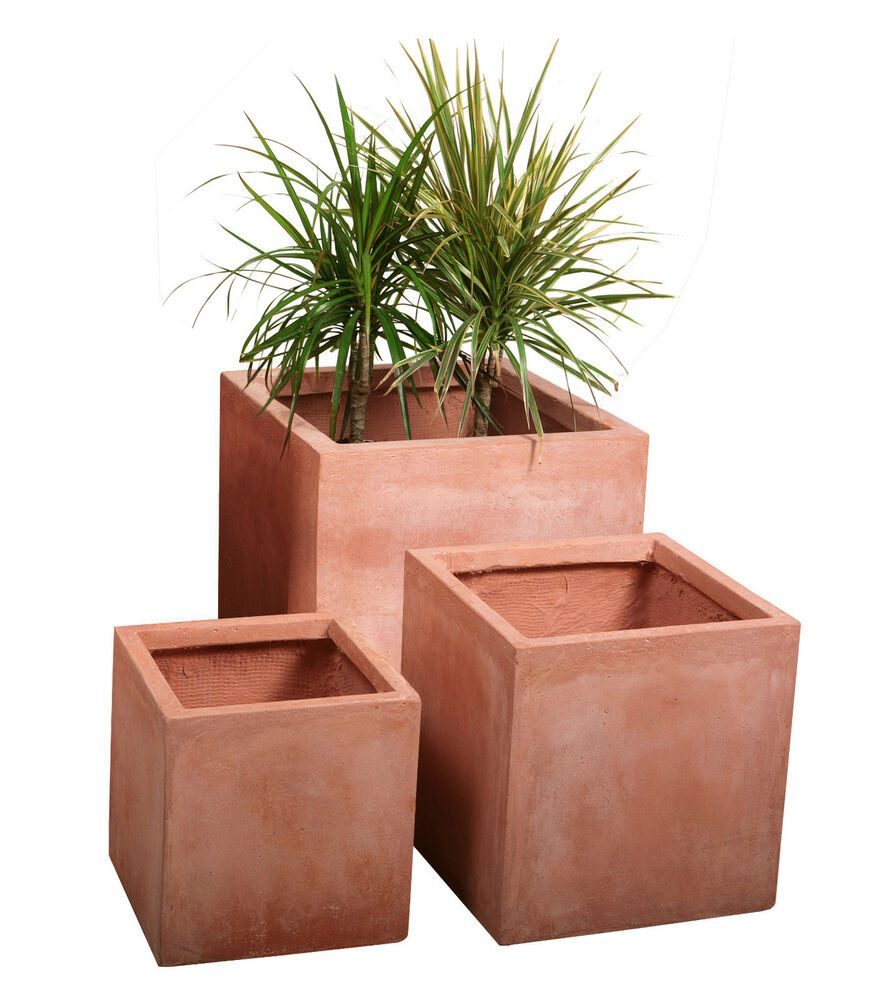 Best ideas about Outdoor Planter Pots
. Save or Pin Terracotta Fibrecotta Cube Planter 3 Sizes Indoor Outdoor Now.