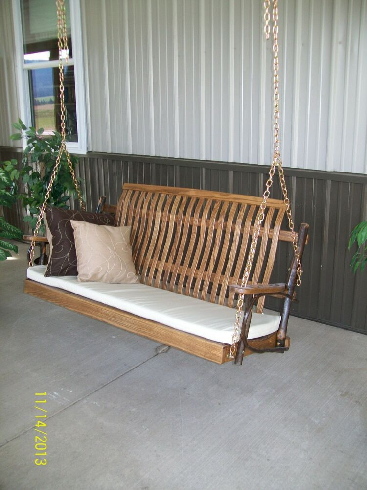 Best ideas about Outdoor Porch Swing
. Save or Pin Outdoor Rustic 4 Foot Hickory and Oak Porch Swing Walnut Now.