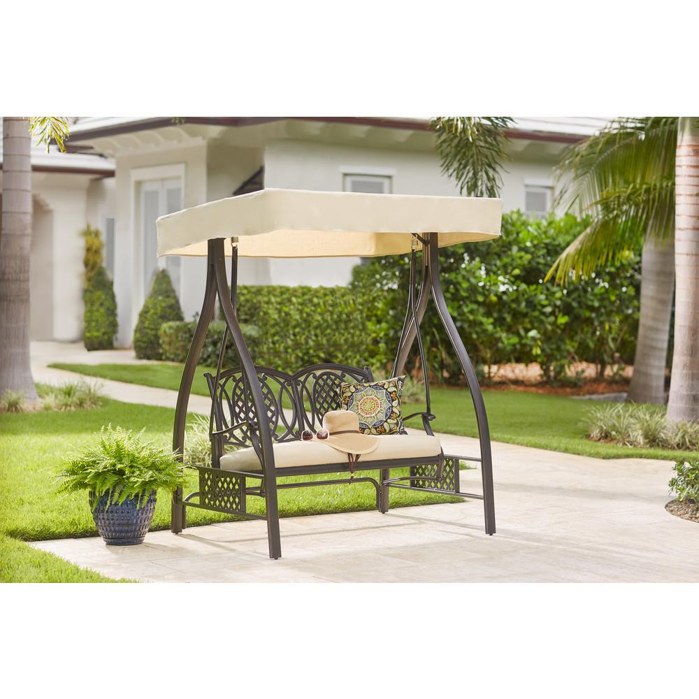Best ideas about Outdoor Porch Swing
. Save or Pin Hampton Bay Spring Haven Brown 2 Person Wicker Outdoor Now.