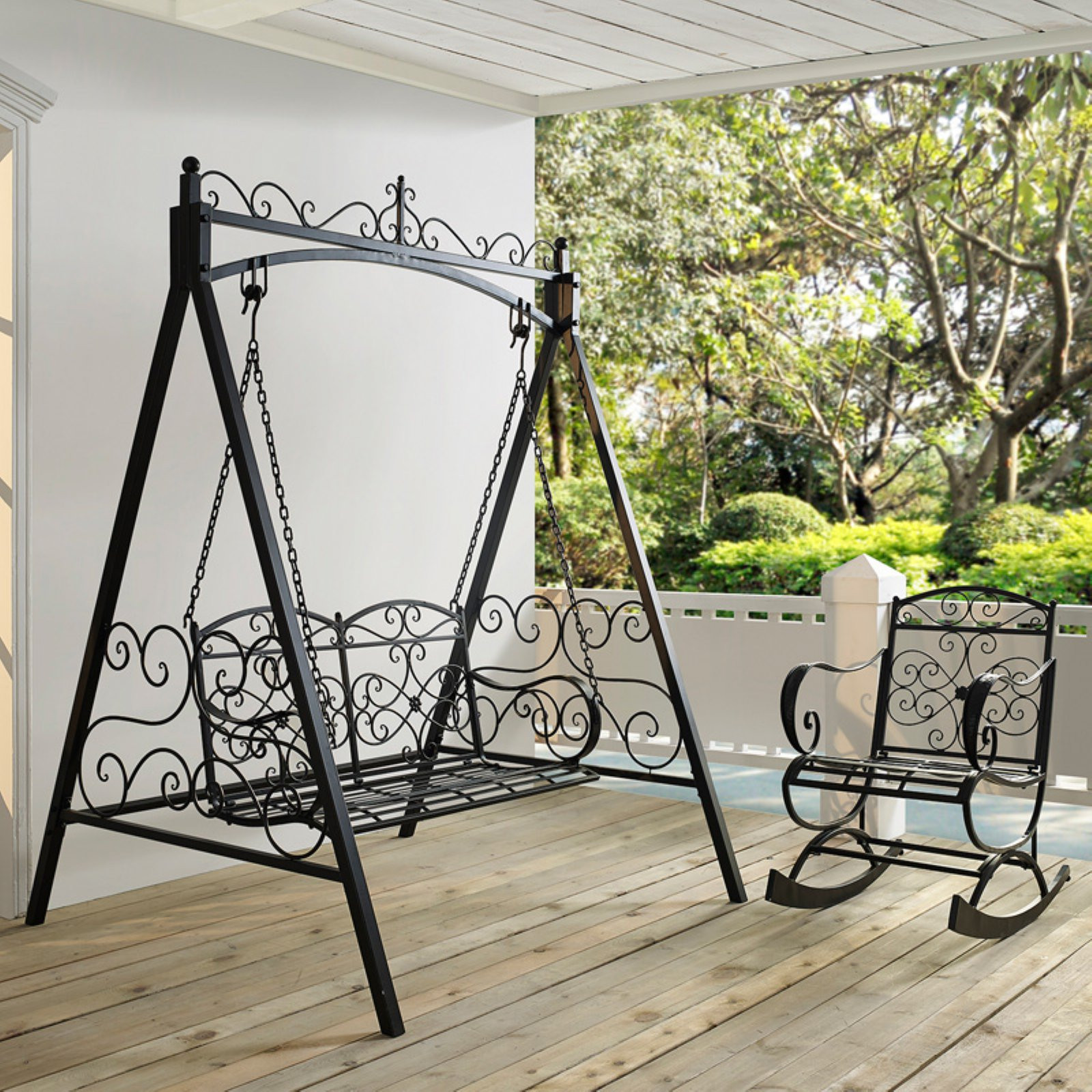 Best ideas about Outdoor Porch Swing
. Save or Pin Coral Coast Ridgecrest 4 ft Metal Outdoor Porch Swing and Now.
