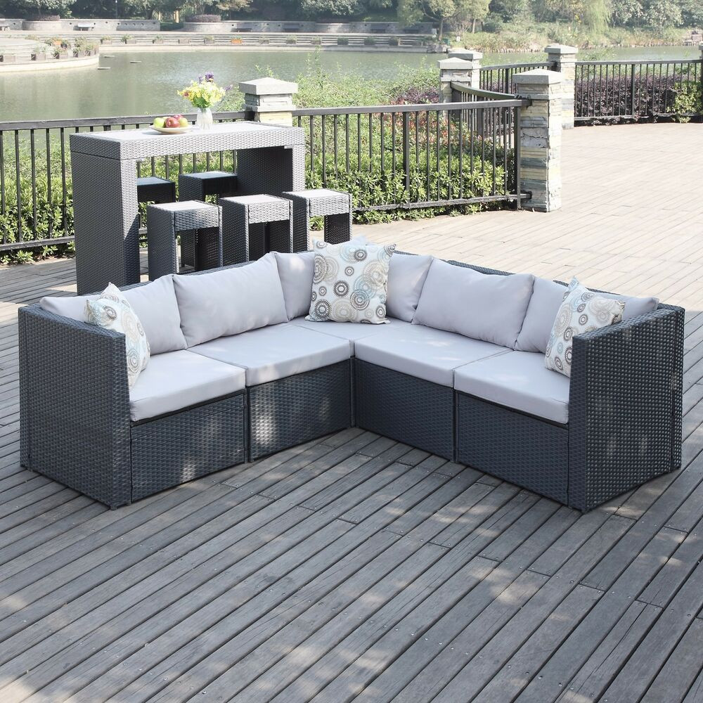 Best ideas about Outdoor Sectional Sofa
. Save or Pin 5 Piece Patio Sectional Furniture Seating Indoor Outdoor Now.