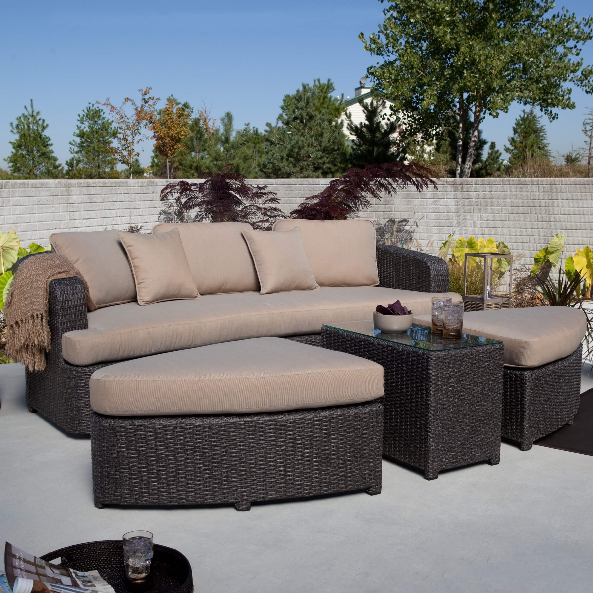 Best ideas about Outdoor Sectional Sofa
. Save or Pin 25 Awesome Modern Brown All Weather Outdoor Patio Sectionals Now.