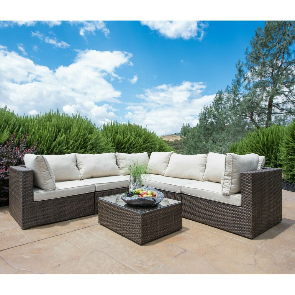 Best ideas about Outdoor Sectional Sofa
. Save or Pin SUPERNOVA 6PC Patio Furniture Rattan Sofa Set Outdoor Now.
