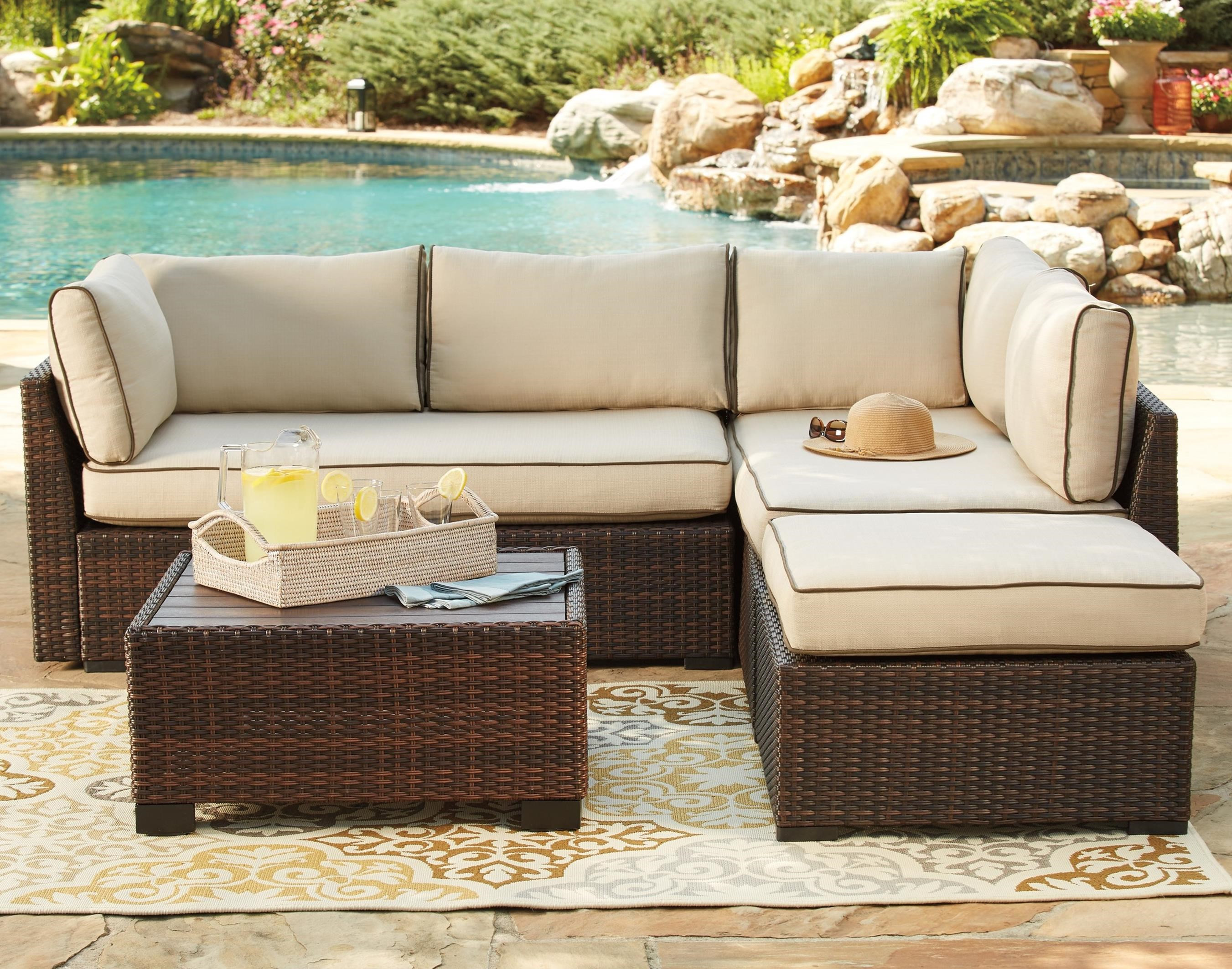 Best ideas about Outdoor Sectional Sofa
. Save or Pin Signature Design by Ashley Loughran Outdoor Sectional Set Now.