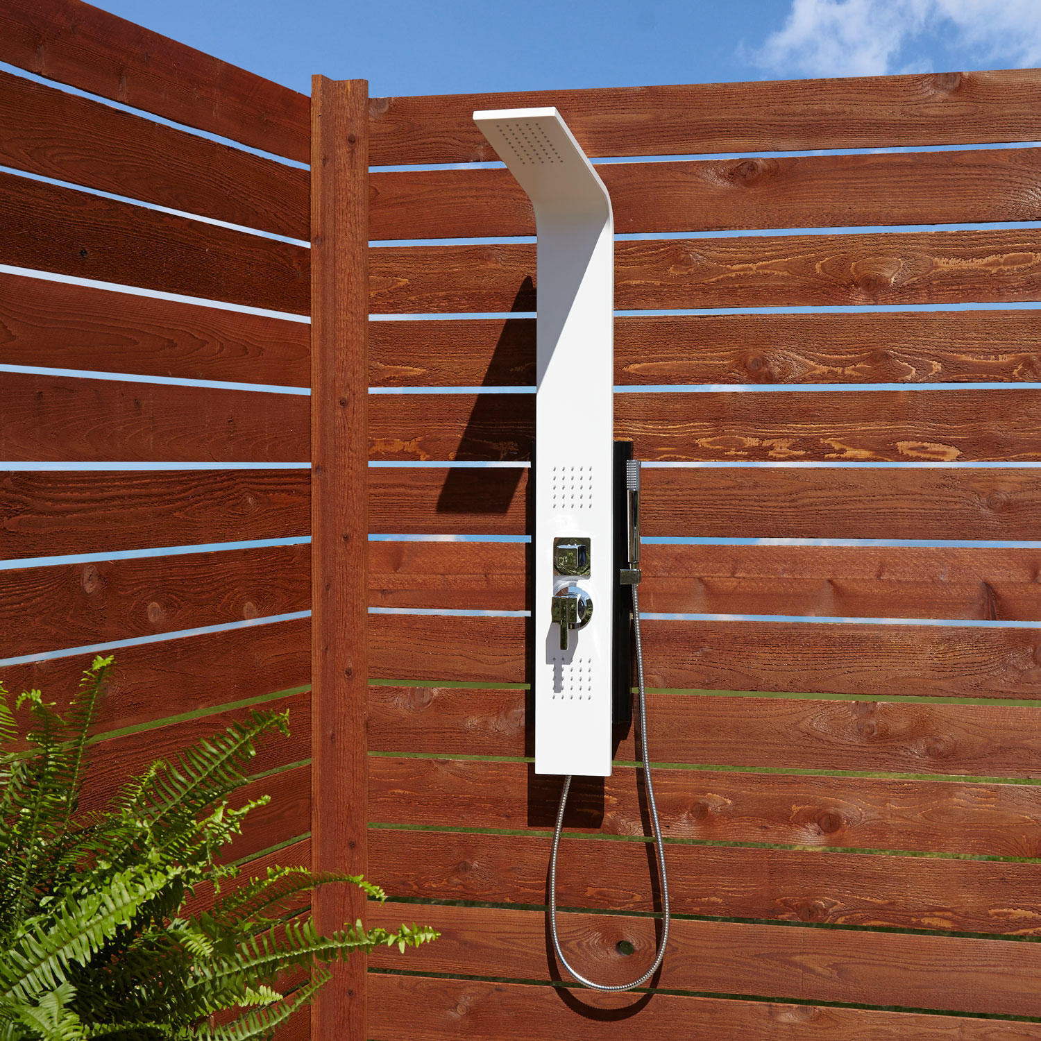 Best ideas about Outdoor Shower Fixtures
. Save or Pin Carrollton Two Jet Outdoor Shower Panel With Hand Shower Now.