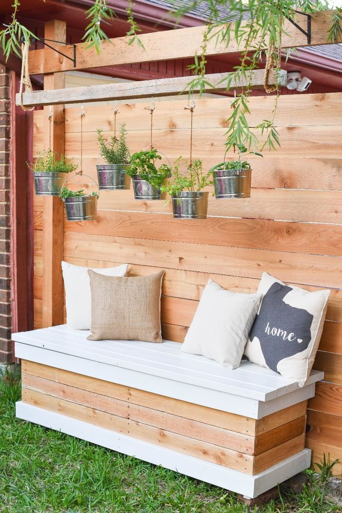 Best ideas about Outdoor Storage Bench DIY
. Save or Pin DIY Outdoor Storage Bench with Hidden Storage Containers Now.