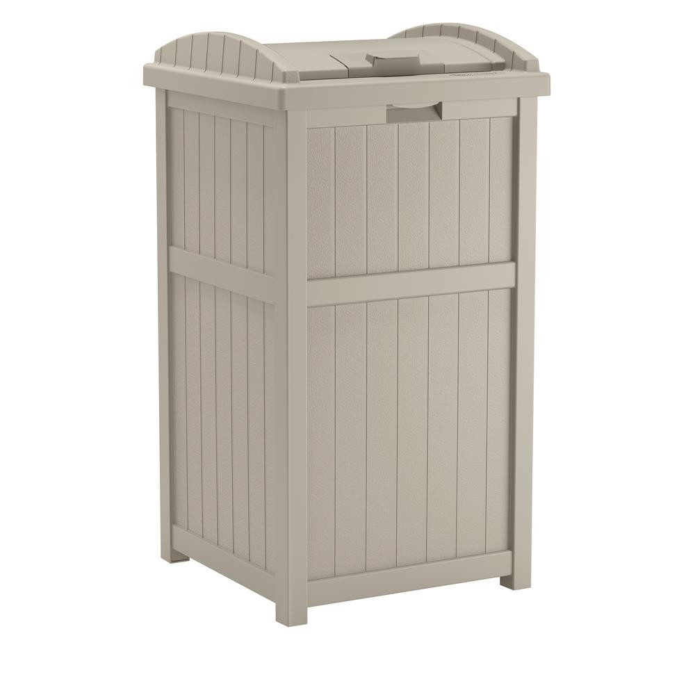 Best ideas about Outdoor Trash Cans
. Save or Pin Suncast 33 Gal Resin Taupe Outdoor Trash Can GH1732 The Now.