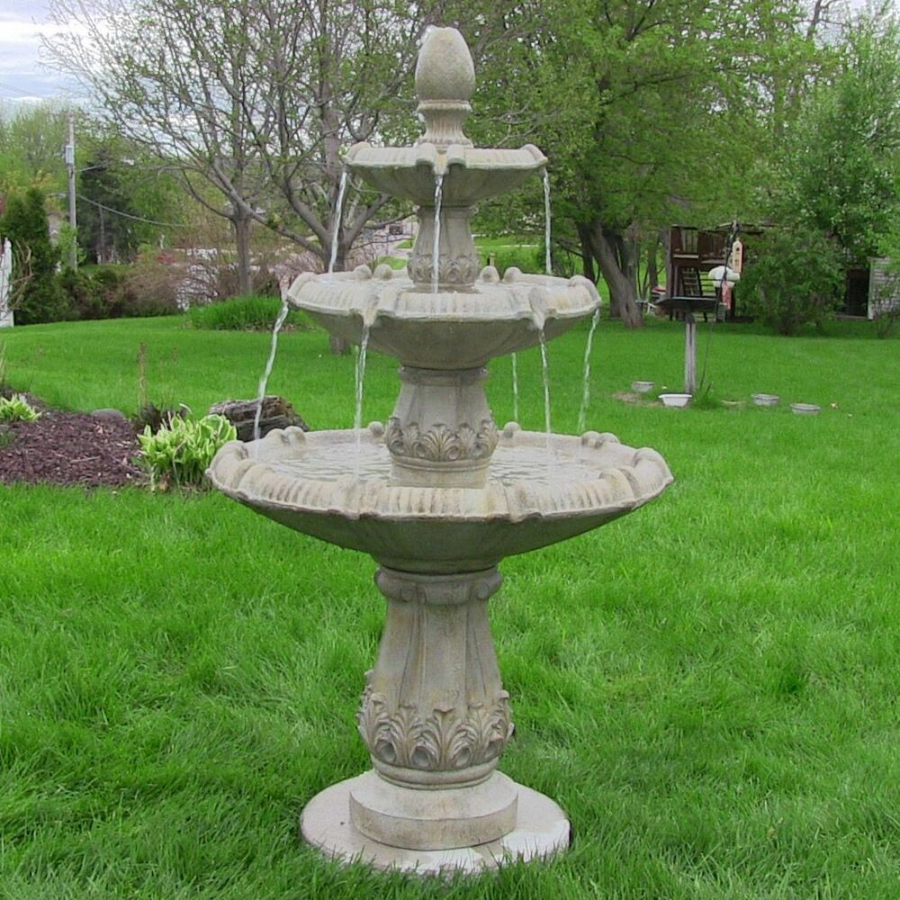Best ideas about Outdoor Water Fountain
. Save or Pin NEW 3 TIER PINEAPPLE OUTDOOR WATER FOUNTAIN GARDEN STONE Now.