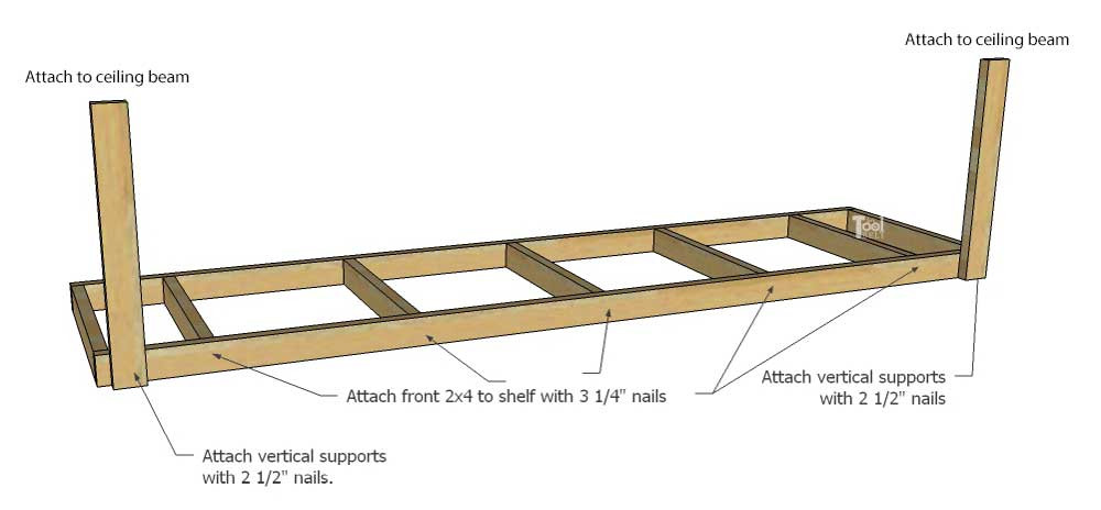 Best ideas about Overhead Garage Storage
. Save or Pin Overhead Garage Storage Shelf Her Tool Belt Now.