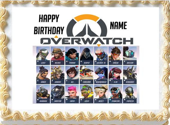 Best ideas about Overwatch Birthday Card
. Save or Pin Overwatch Edible Cake Topper Image Frosting Sheet Quarter Now.