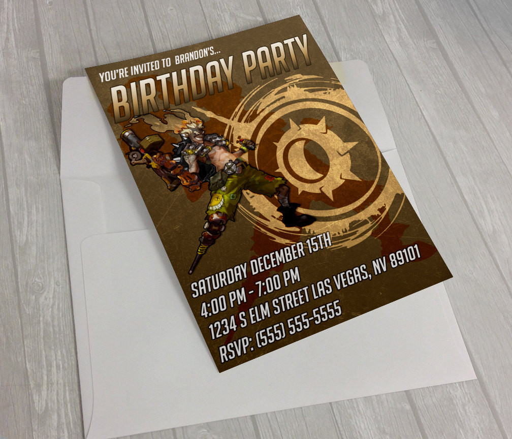 Best ideas about Overwatch Birthday Card
. Save or Pin Overwatch Junkrat Birthday Invitation Now.