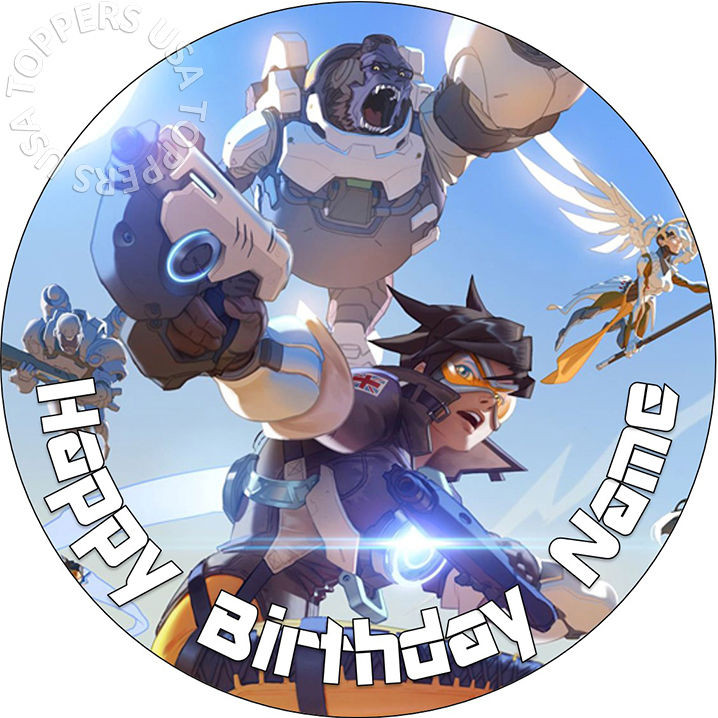 Best ideas about Overwatch Birthday Card
. Save or Pin EDIBLE Overwatch Game Birthday Party Cake Topper Wafer Now.