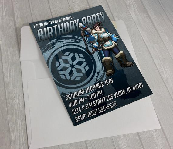 Best ideas about Overwatch Birthday Card
. Save or Pin Overwatch Mei Birthday Invitation Now.