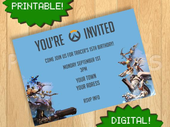 Best ideas about Overwatch Birthday Card
. Save or Pin PRINTABLE Overwatch Custom Personalized Overwatch by Now.