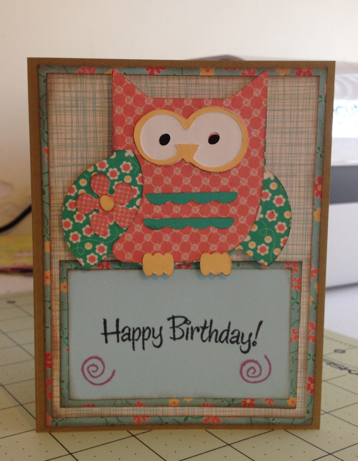 Best ideas about Owl Birthday Card
. Save or Pin Marilyn s Cricut Cards Owl Birthday Card Now.