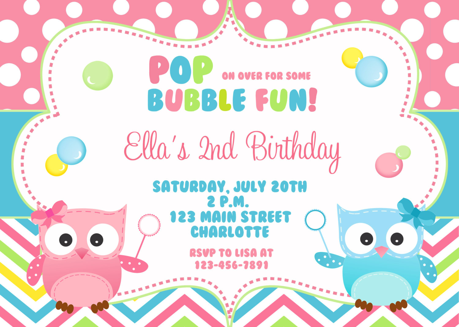 Best ideas about Owl Birthday Invitations
. Save or Pin Owl and Bubbles Birthday Party Invitation by TheButterflyPress Now.