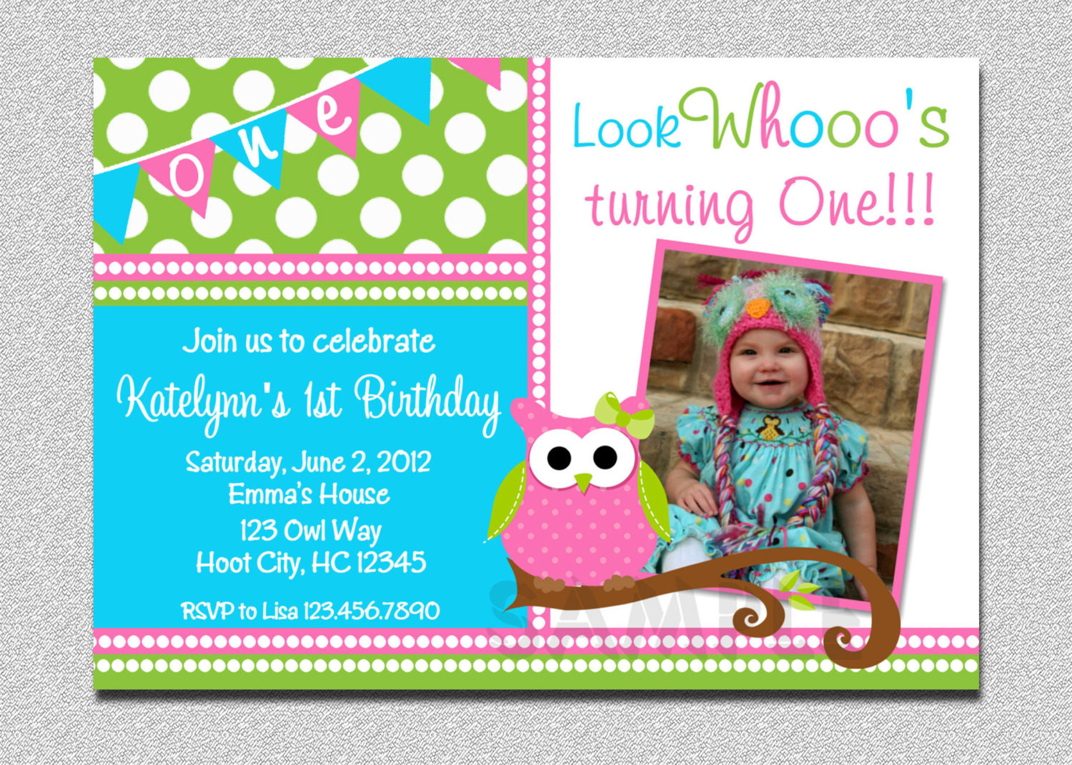 Best ideas about Owl Birthday Invitations
. Save or Pin Owl Birthday Invitation Pink and Green Owl Birthday Party Now.