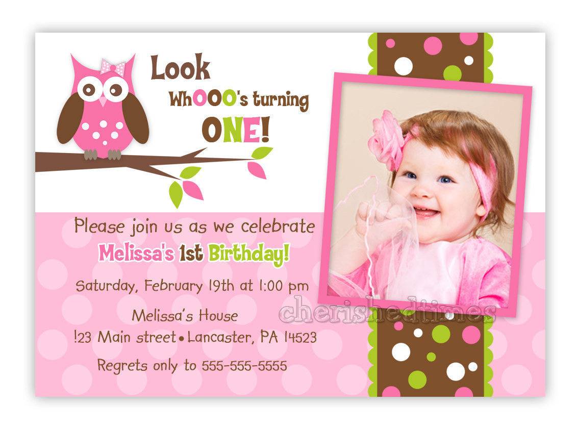 Best ideas about Owl Birthday Invitations
. Save or Pin Custom Owl Birthday or Baby Shower Invitation Girl You Print Now.